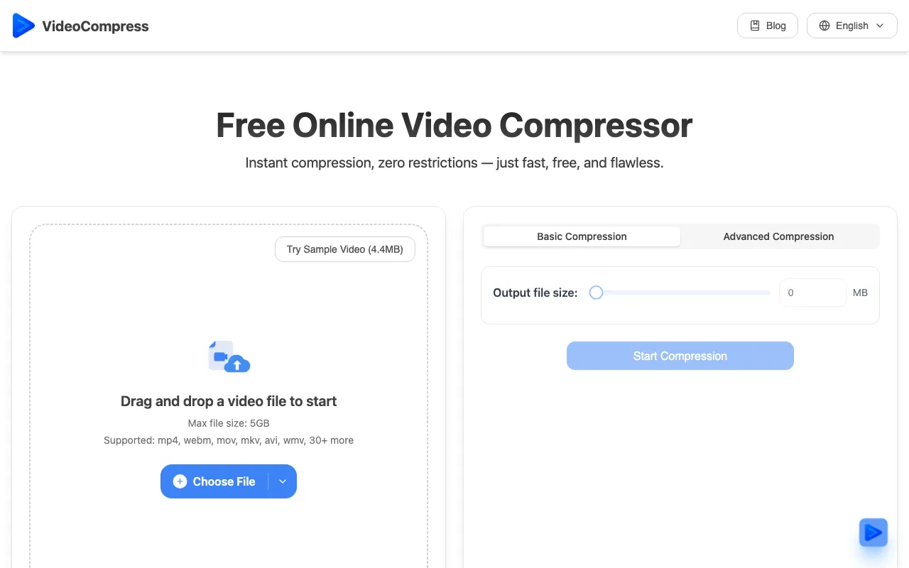 VideoCompress — preview screenshot