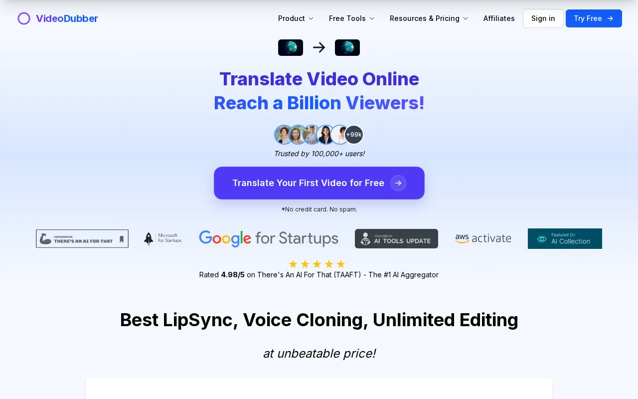 VideoDubber — preview screenshot