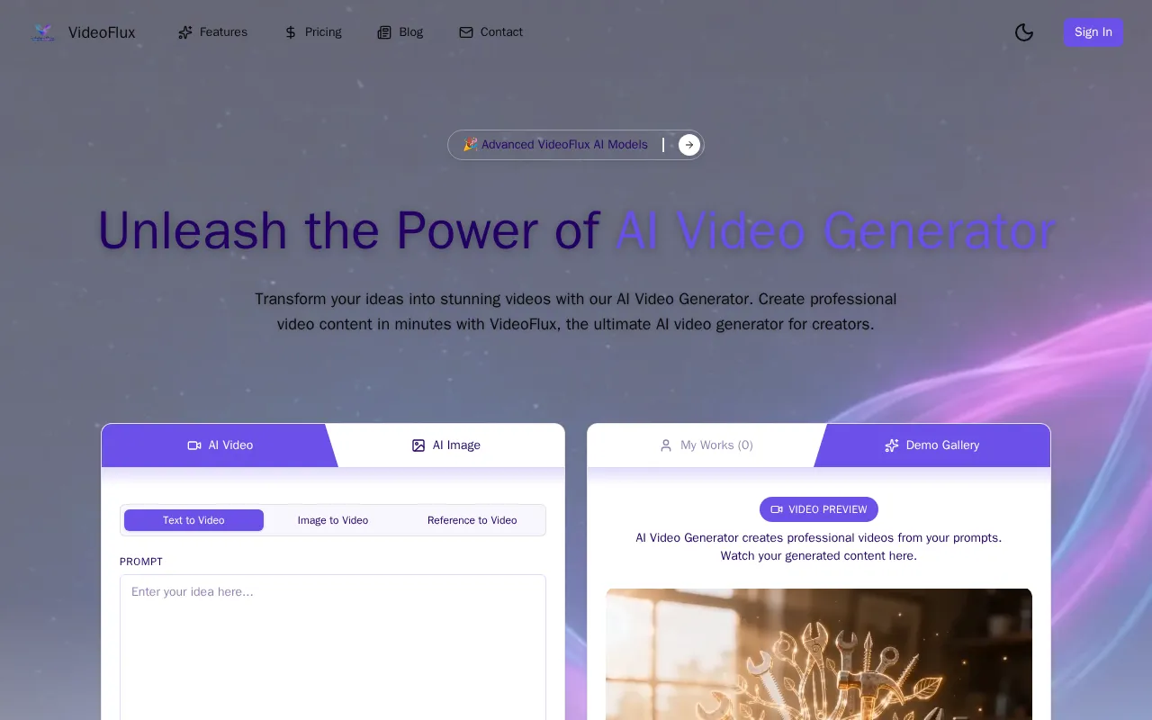 VideoFlux — preview screenshot