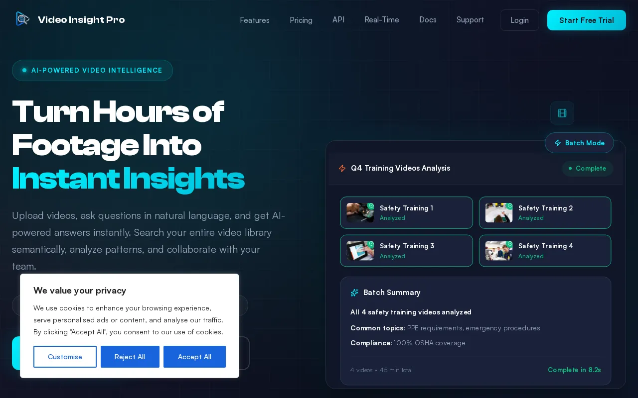 Video Insight Pro — pricing page