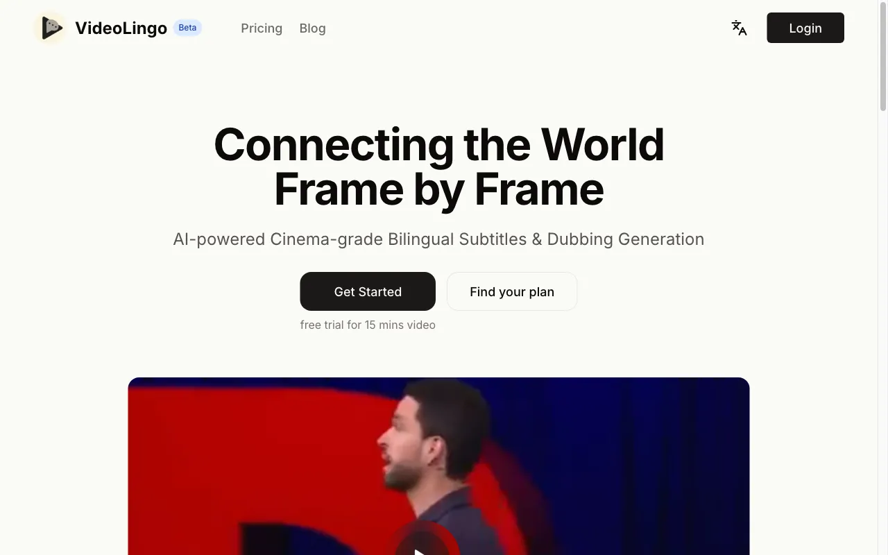 VideoLingo — preview screenshot