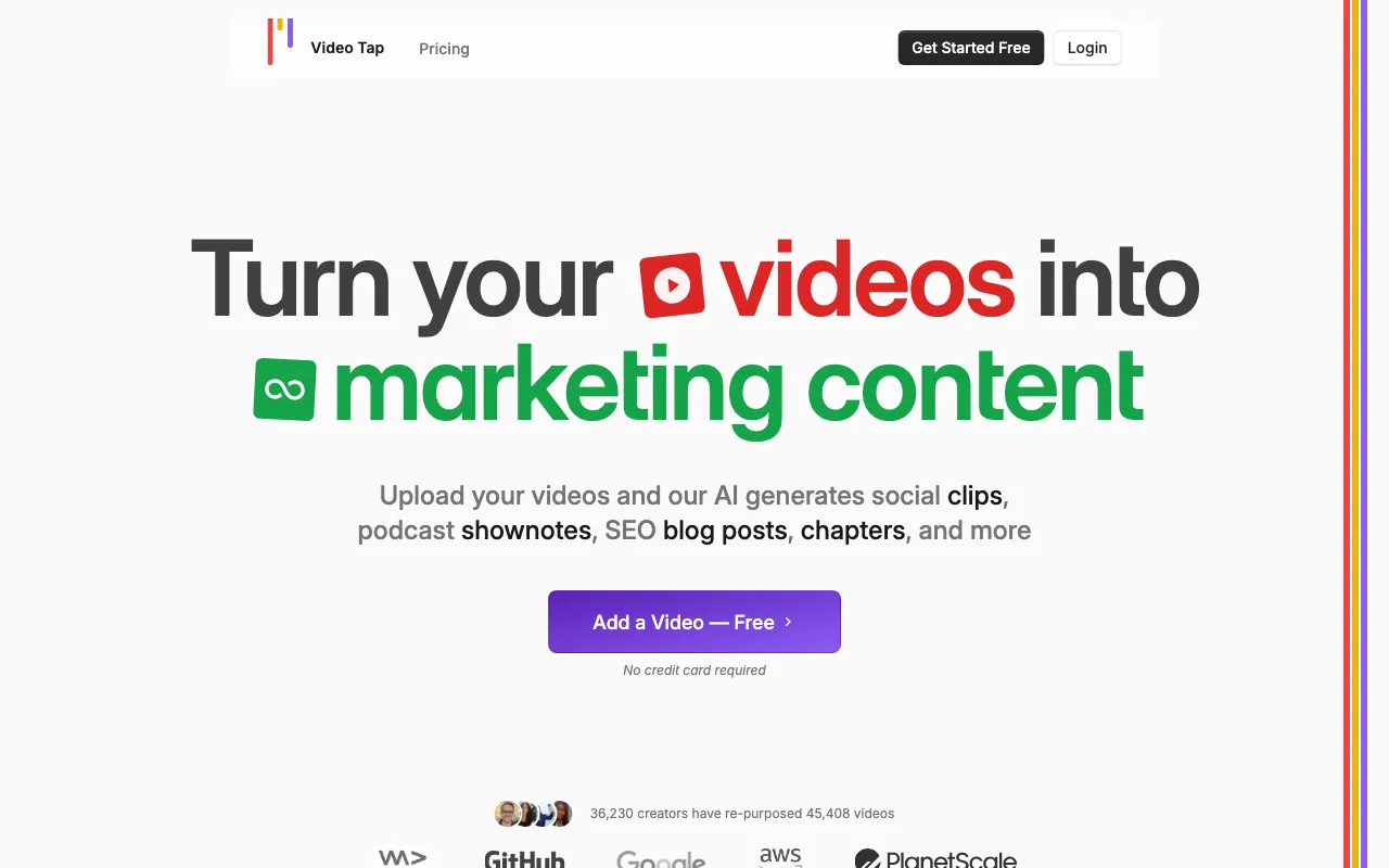 VideoTap — preview screenshot