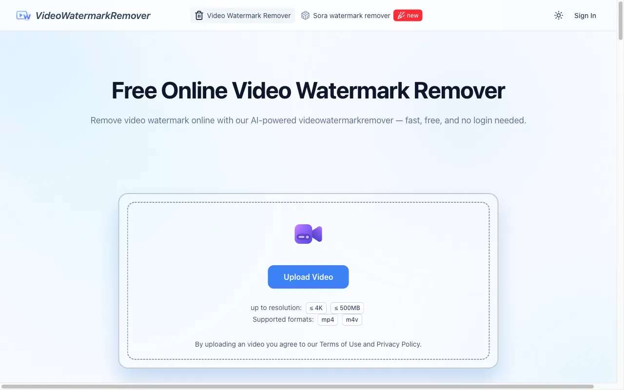 VideoWatermarkRemover AI — preview screenshot