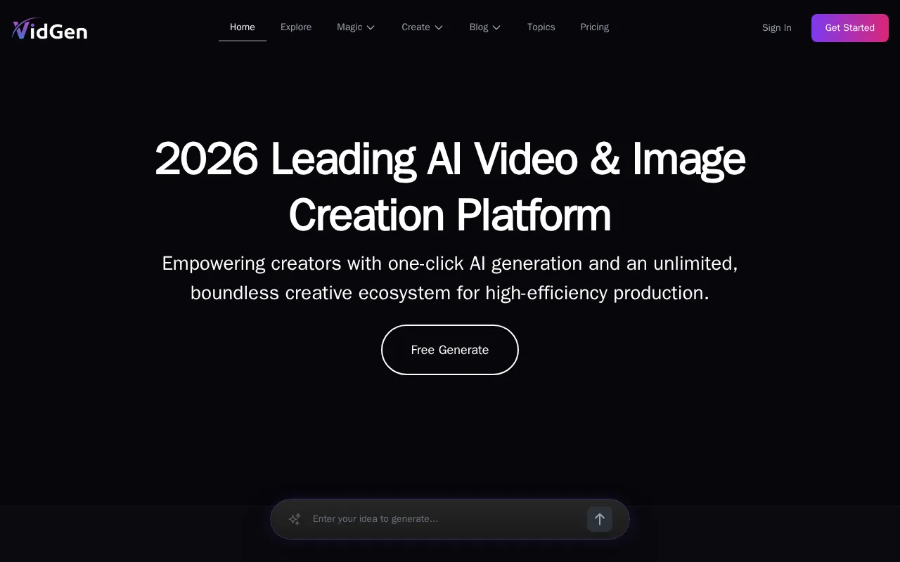 VidGen AI Video Generator — preview screenshot