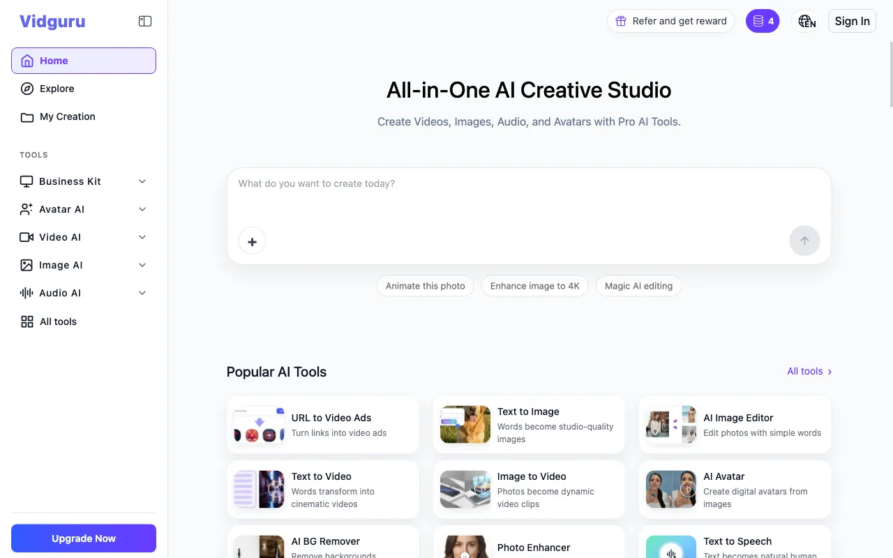 Vidguru — preview screenshot