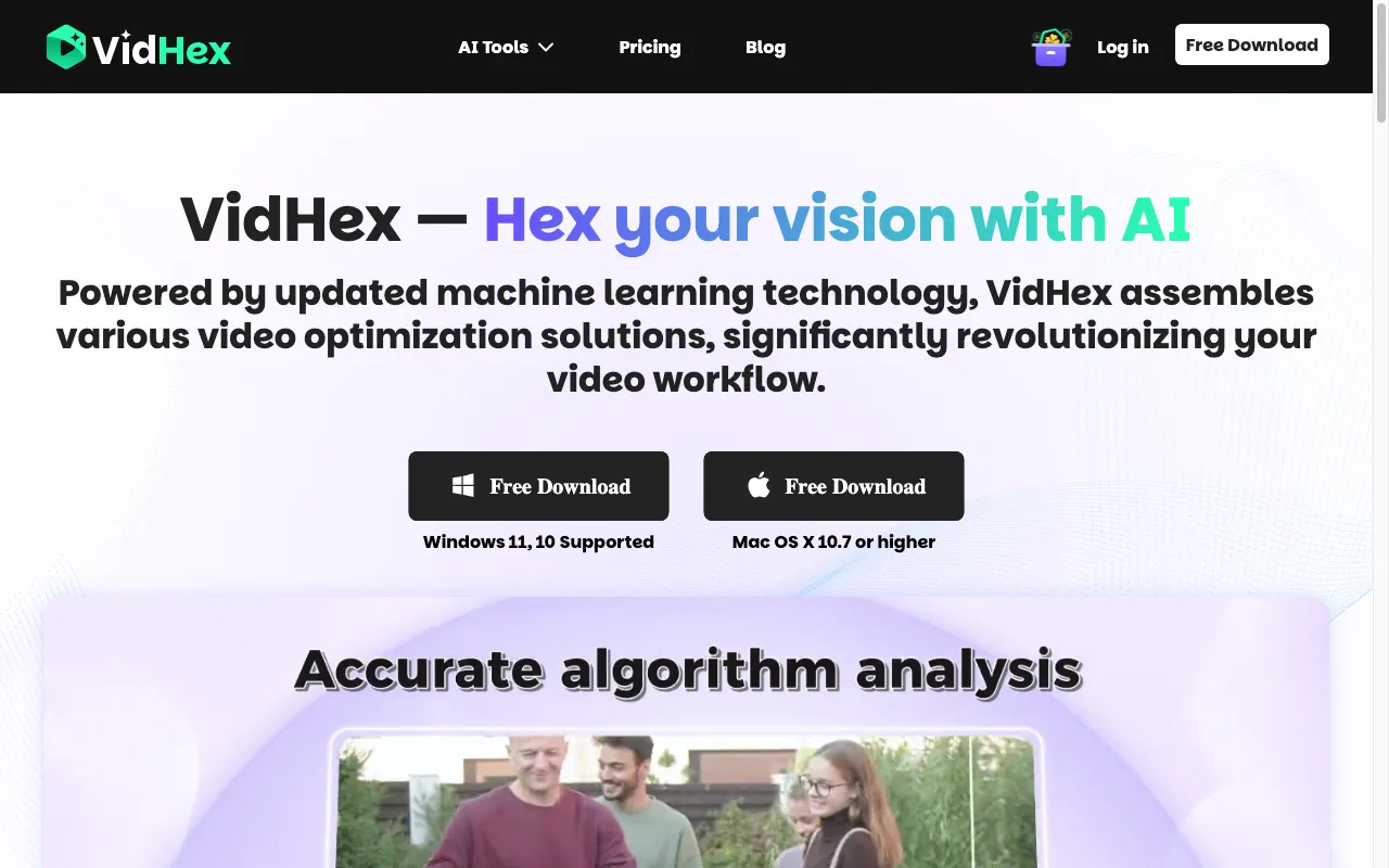 VidHex AI Video Enhancer — preview screenshot