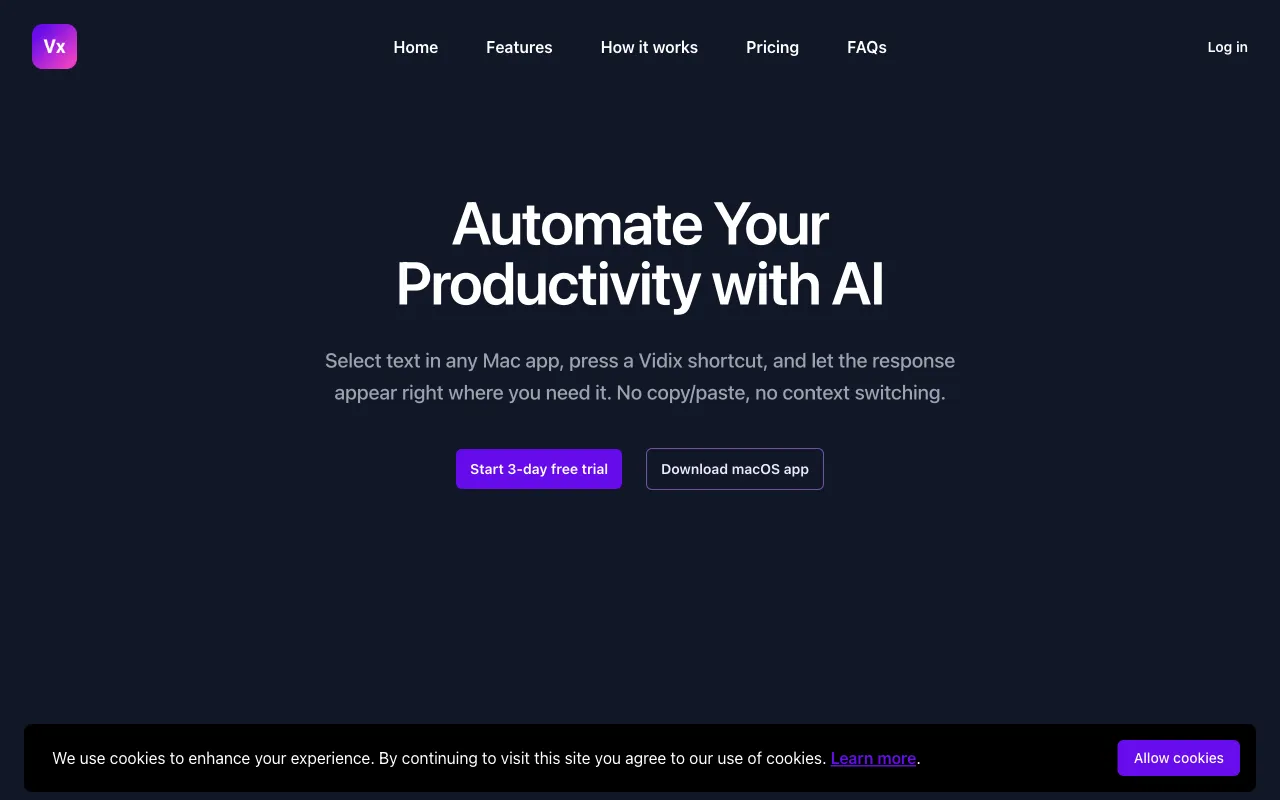Vidix — preview screenshot