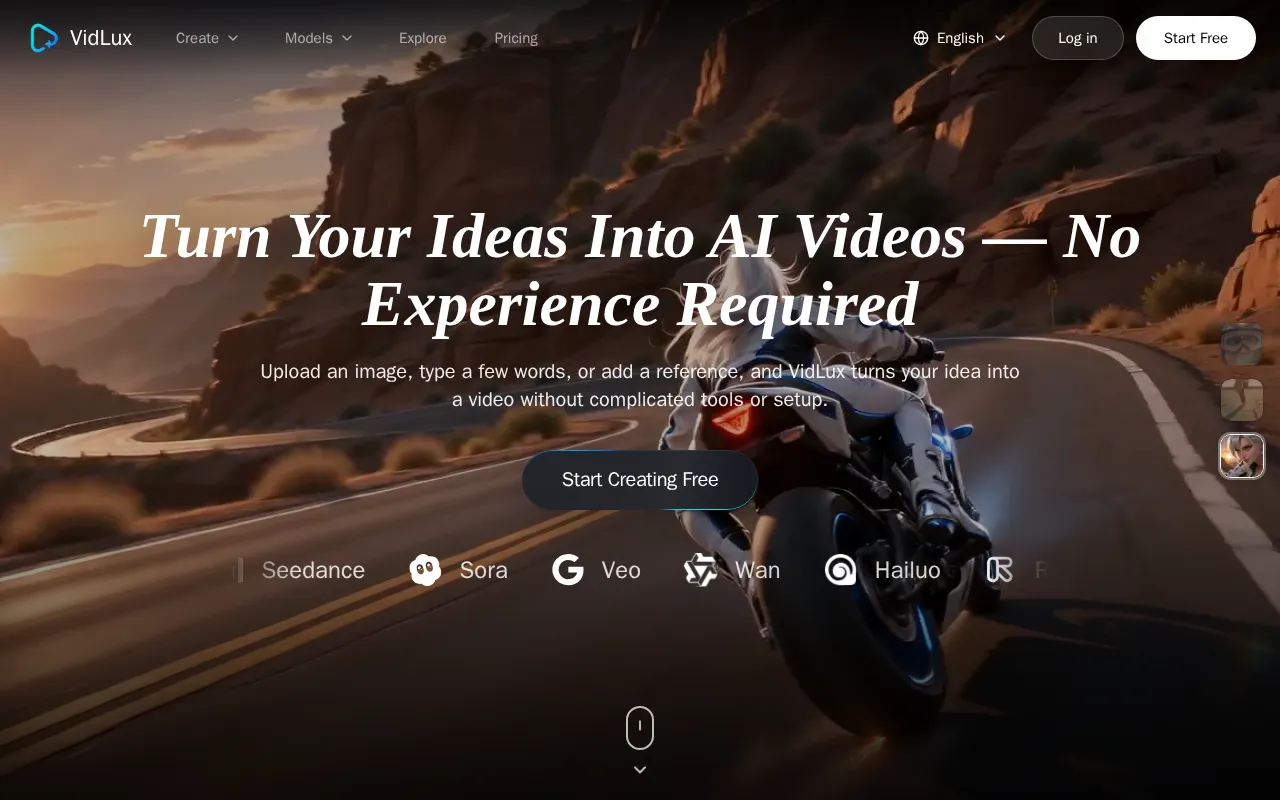 VidLux AI — preview screenshot