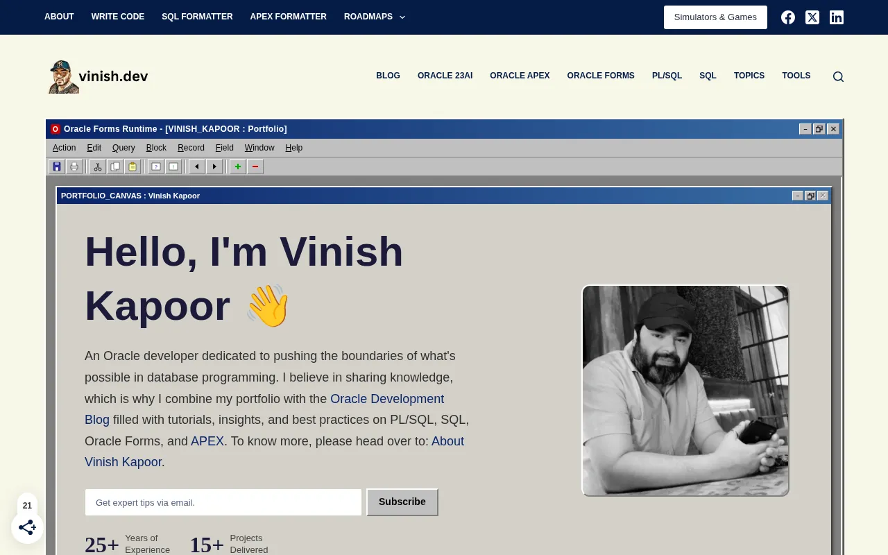 Vinish.Dev — preview screenshot