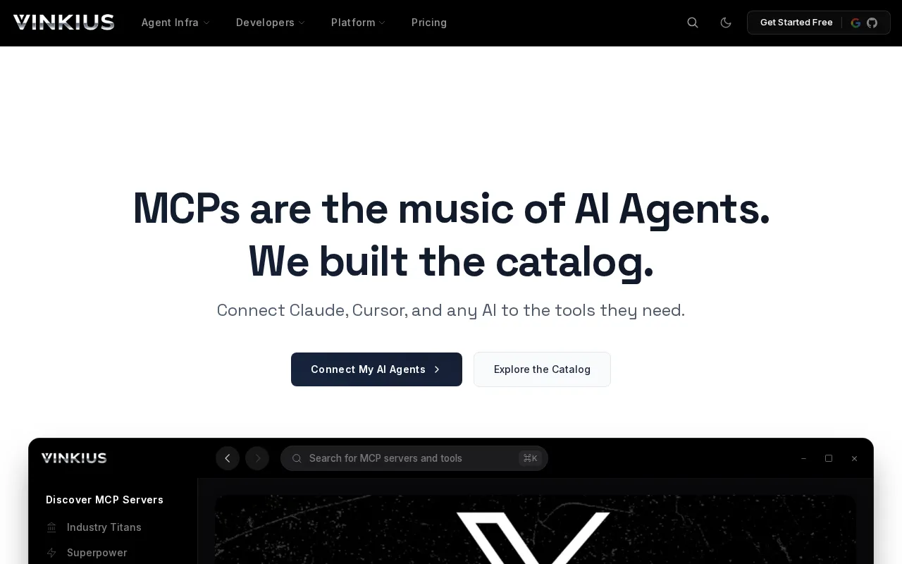 Vinkius MCP Infrastructure — preview screenshot