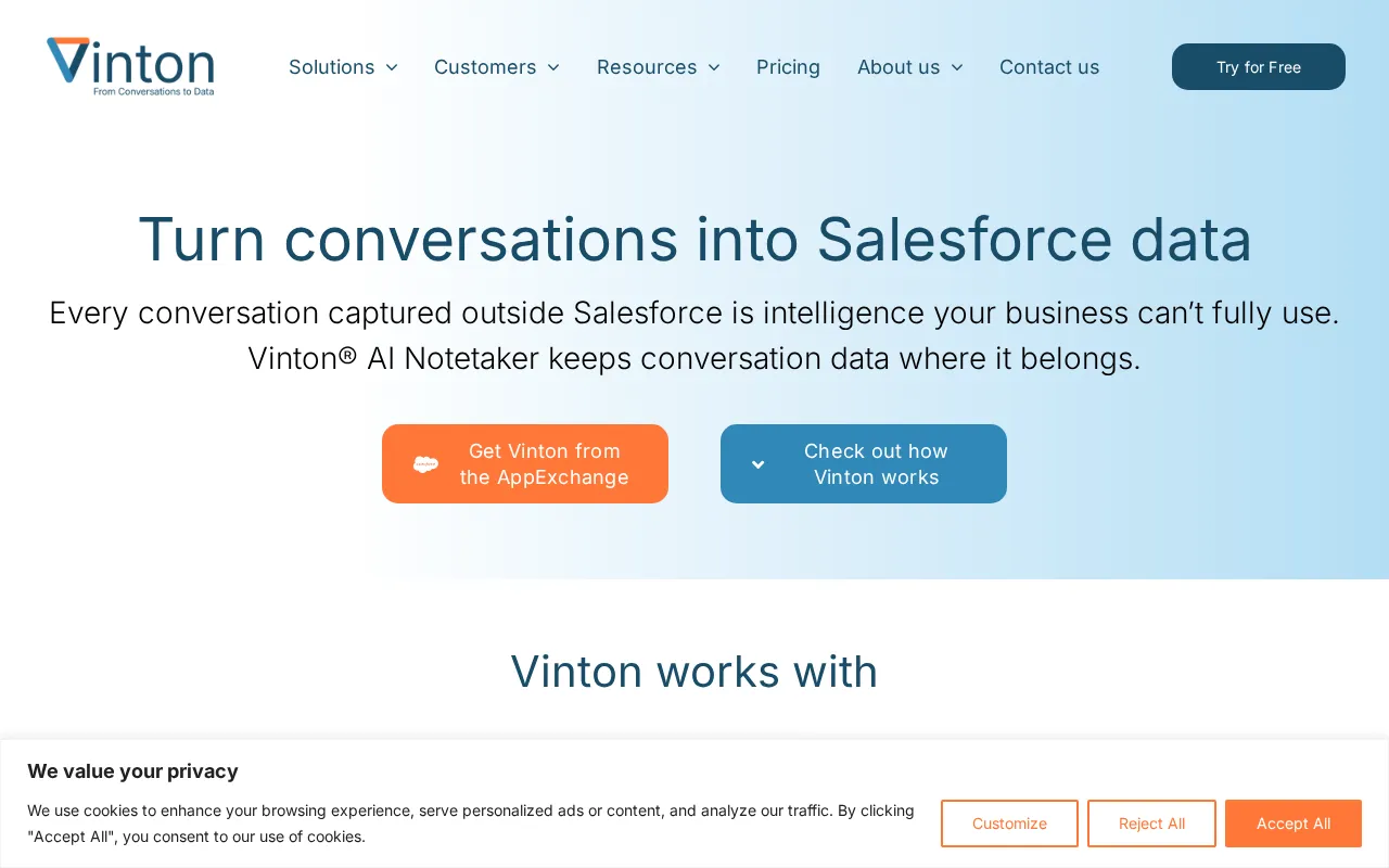 Vinton AI Notetaker — preview screenshot