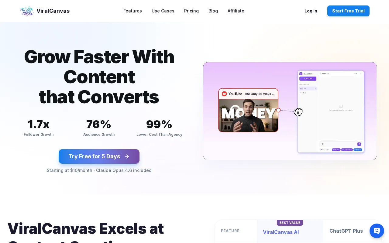 ViralCanvas.ai — preview screenshot