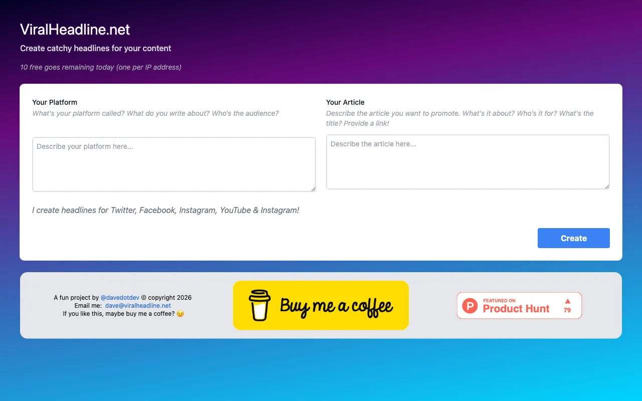 ViralHeadline.net — preview screenshot