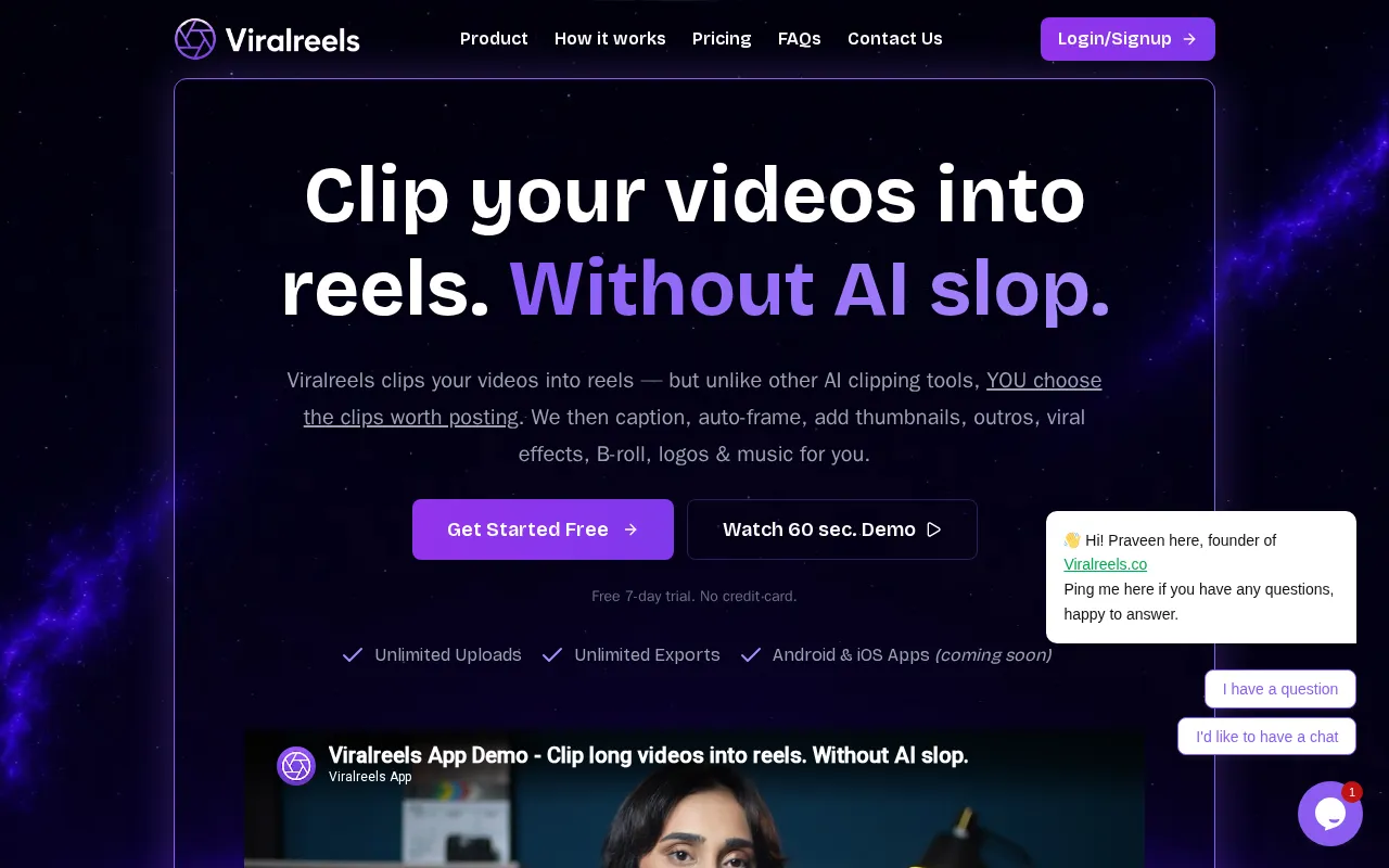 ViralReels — preview screenshot