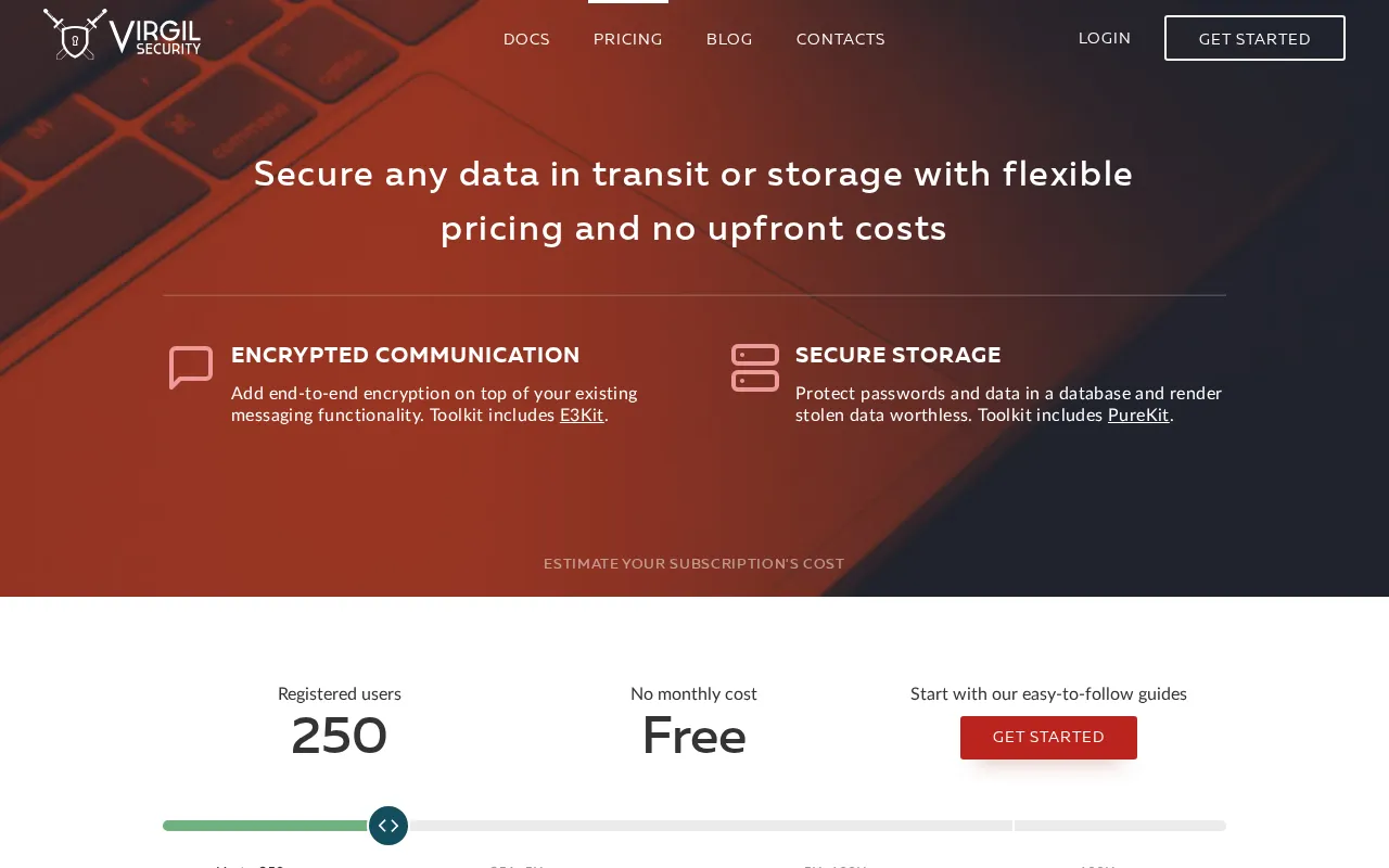 Virgil Security — pricing page