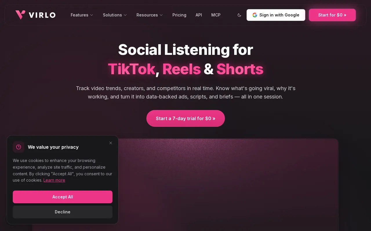 Virlo — preview screenshot