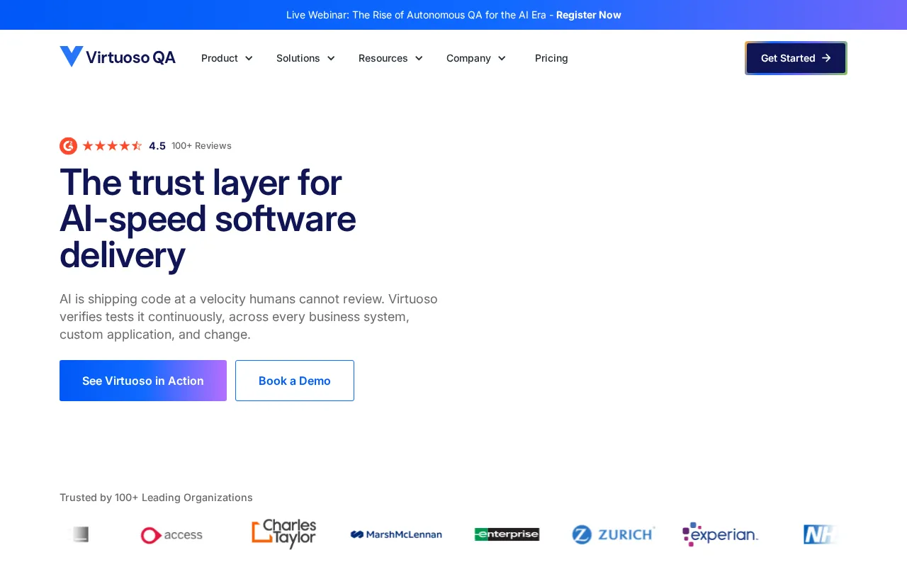 Virtuoso QA — preview screenshot