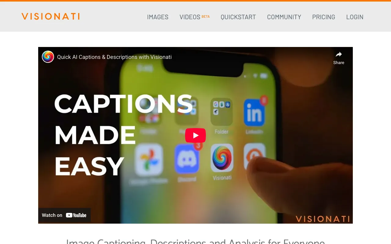 Visionati — preview screenshot