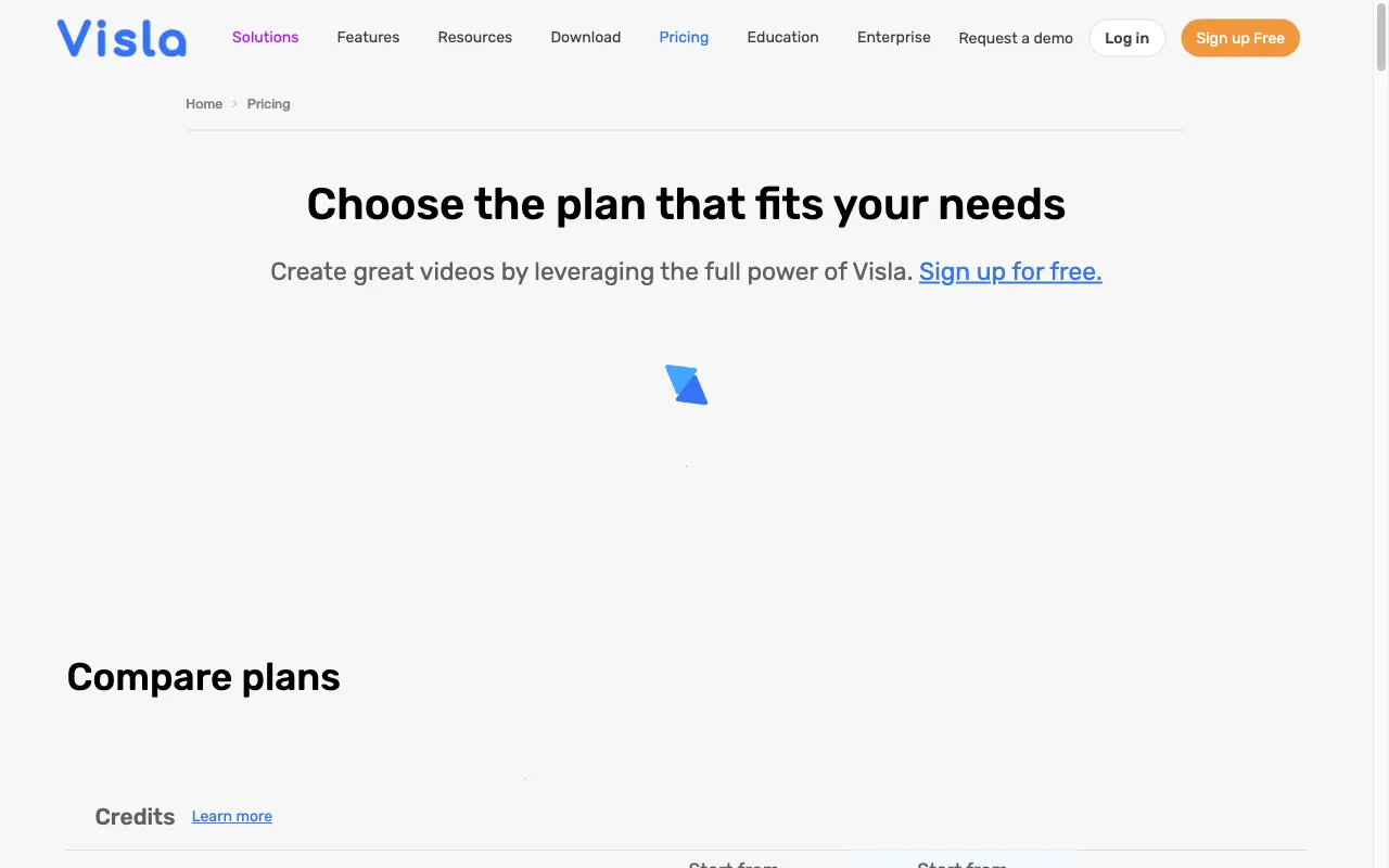 Visla — pricing page