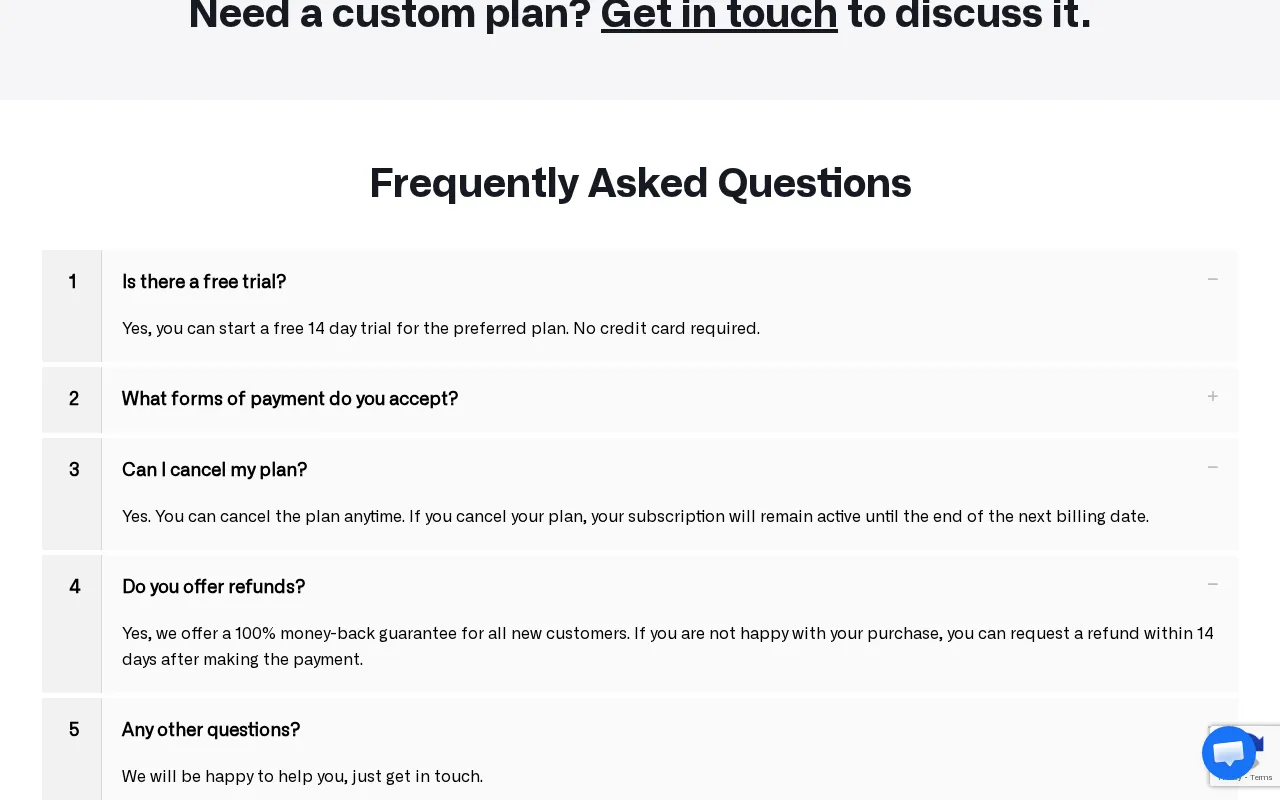 Visual Debug — pricing page