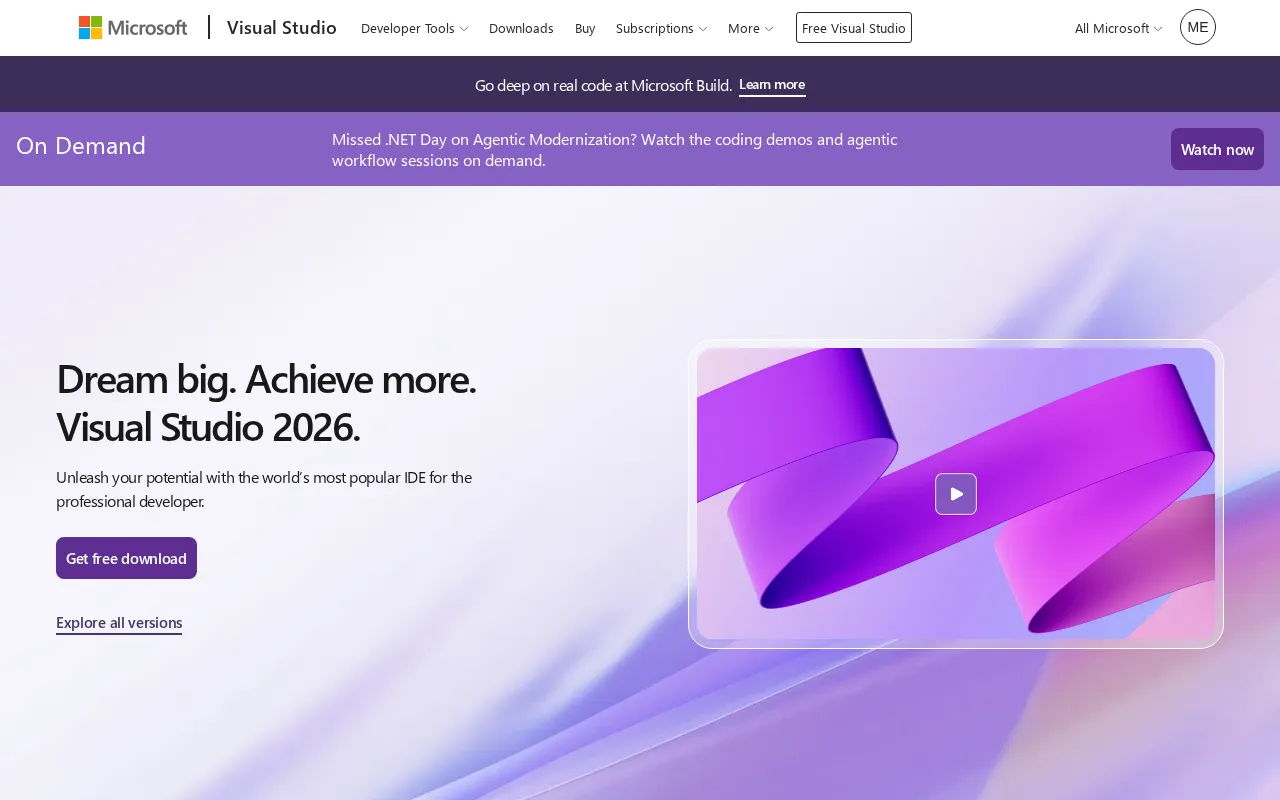 Visual Studio — preview screenshot
