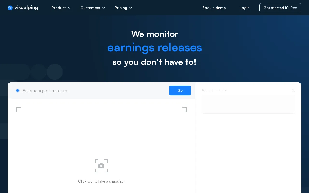 Visualping — preview screenshot