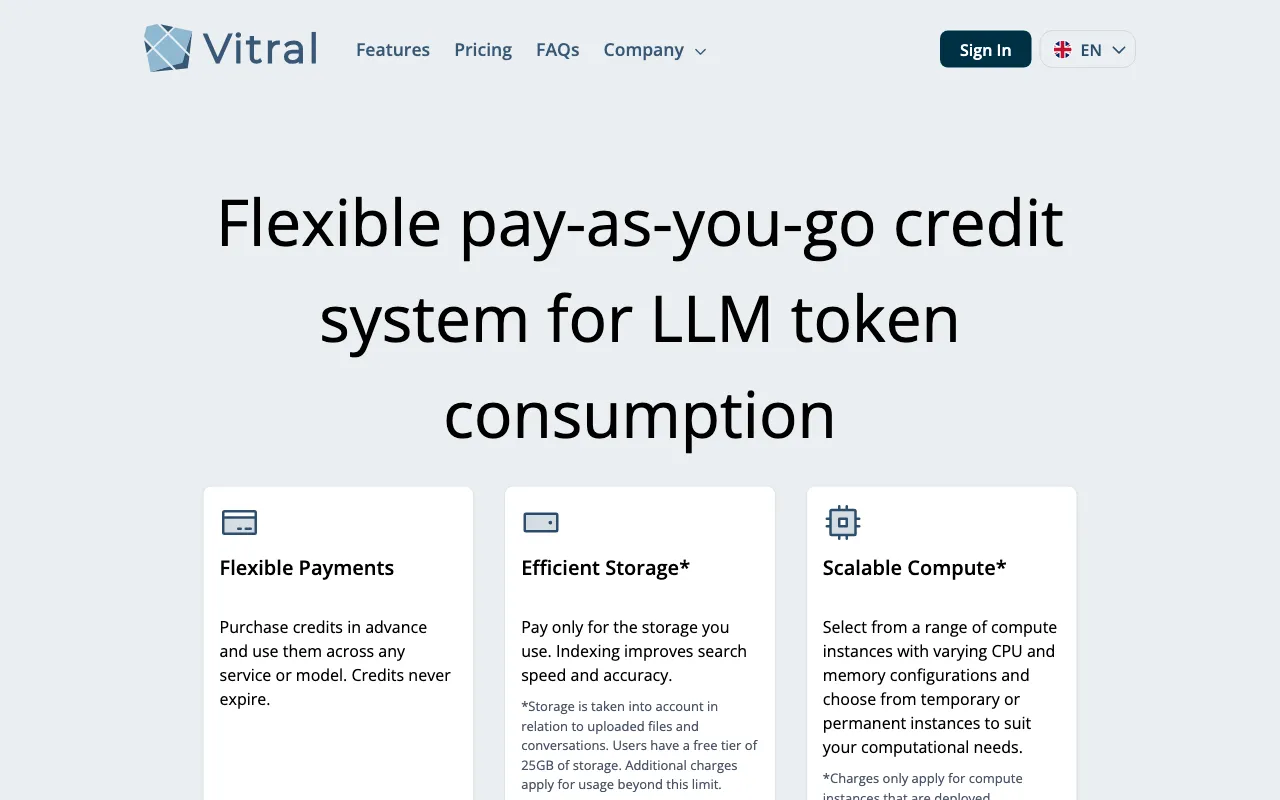 Vitral AI — pricing page