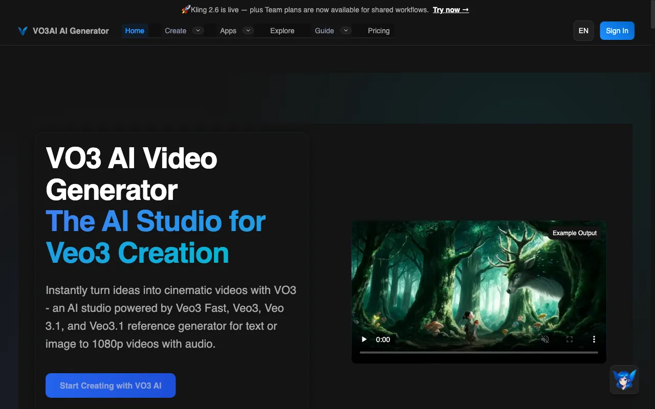 VO3 AI — preview screenshot