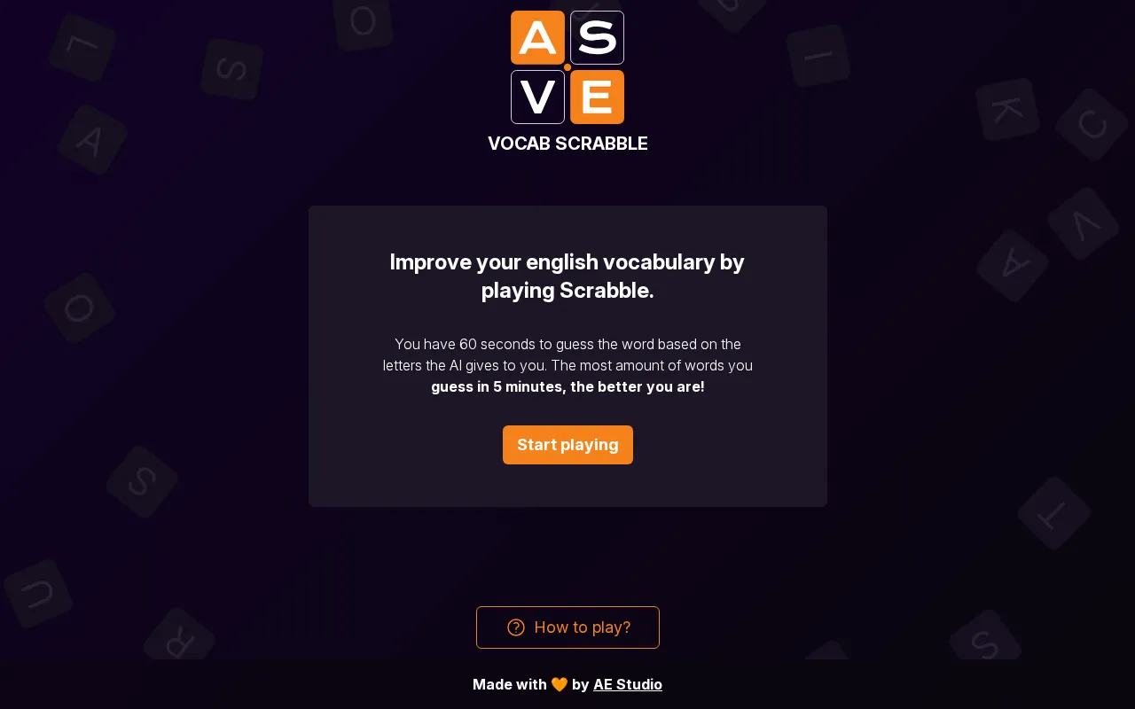 Vocab Scrabble — preview screenshot