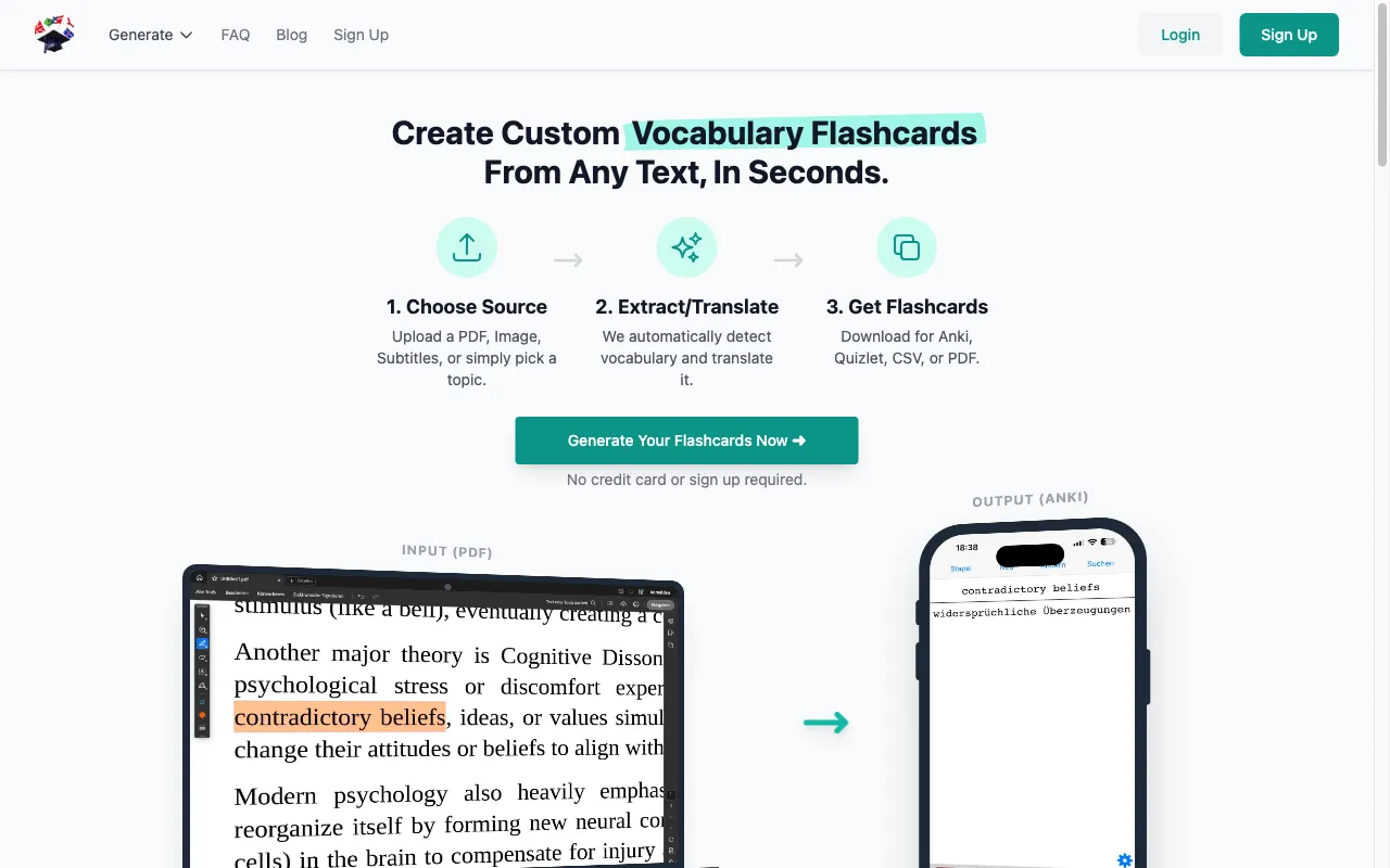VocabGenerator.com — preview screenshot
