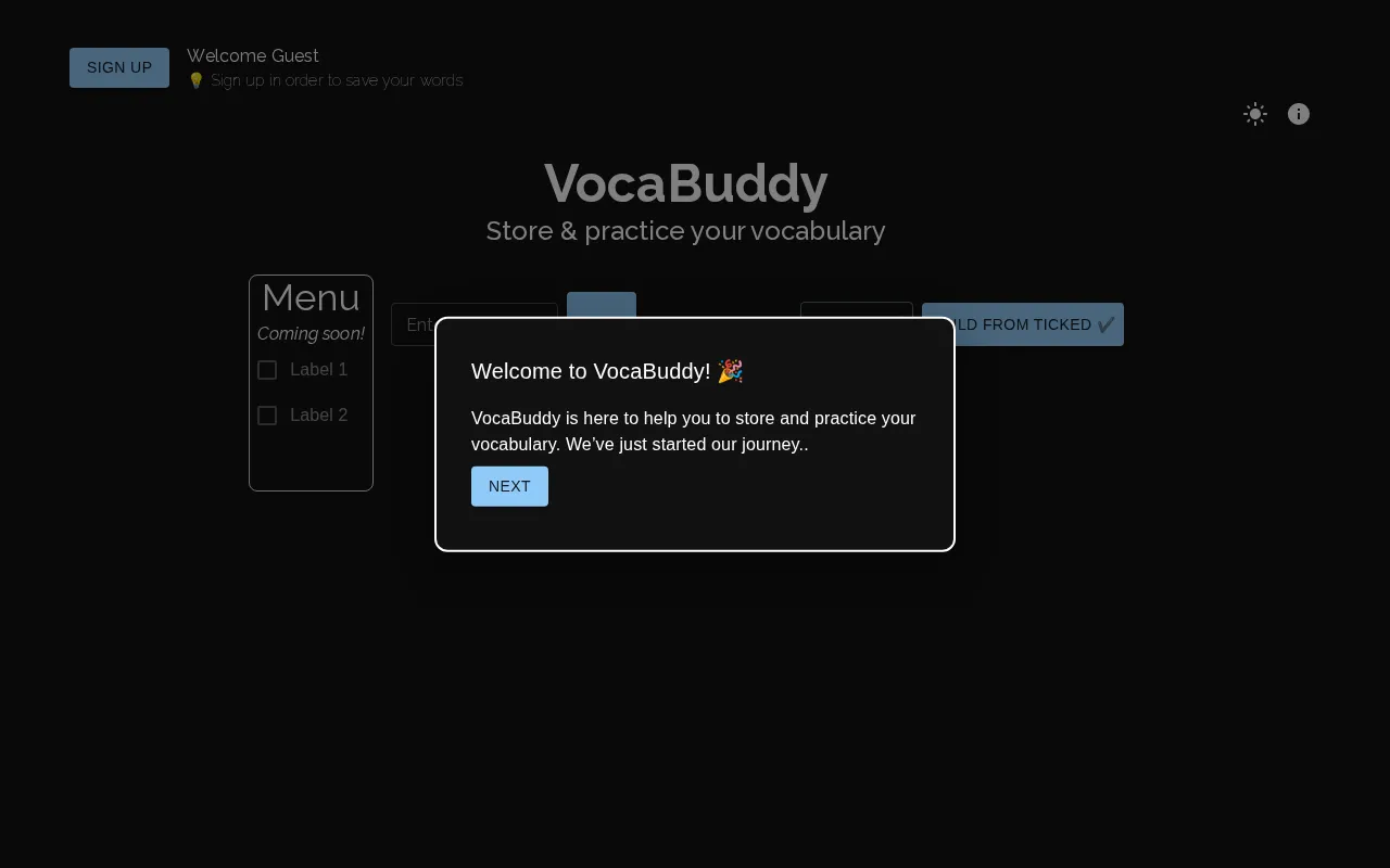 VocaBuddy — preview screenshot