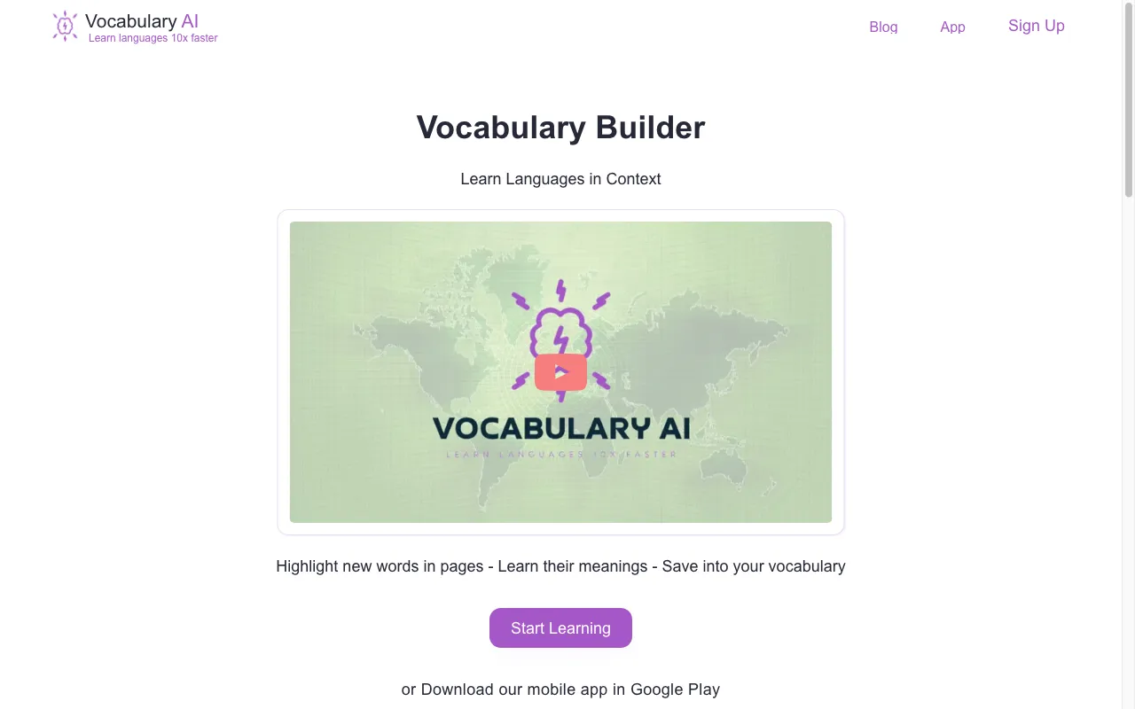 Vocabulary Builder — preview screenshot