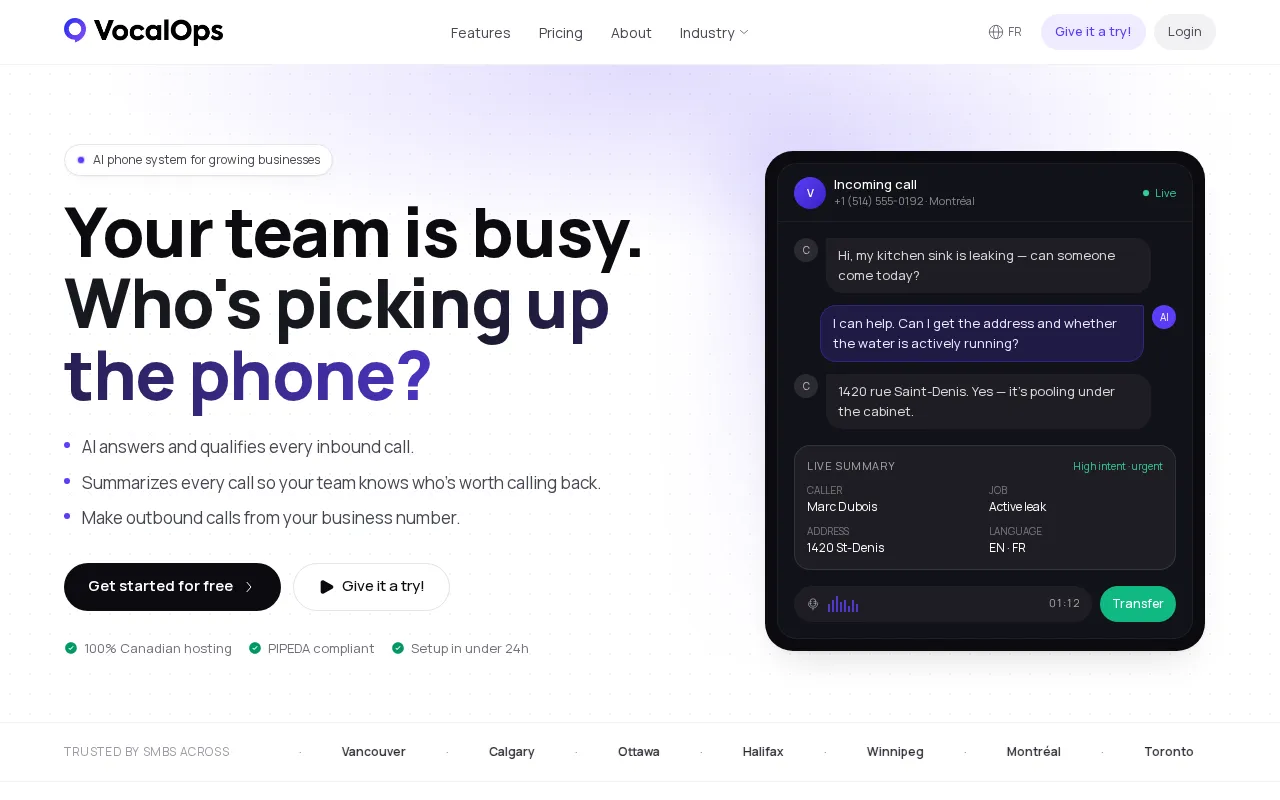 VocalOps — preview screenshot