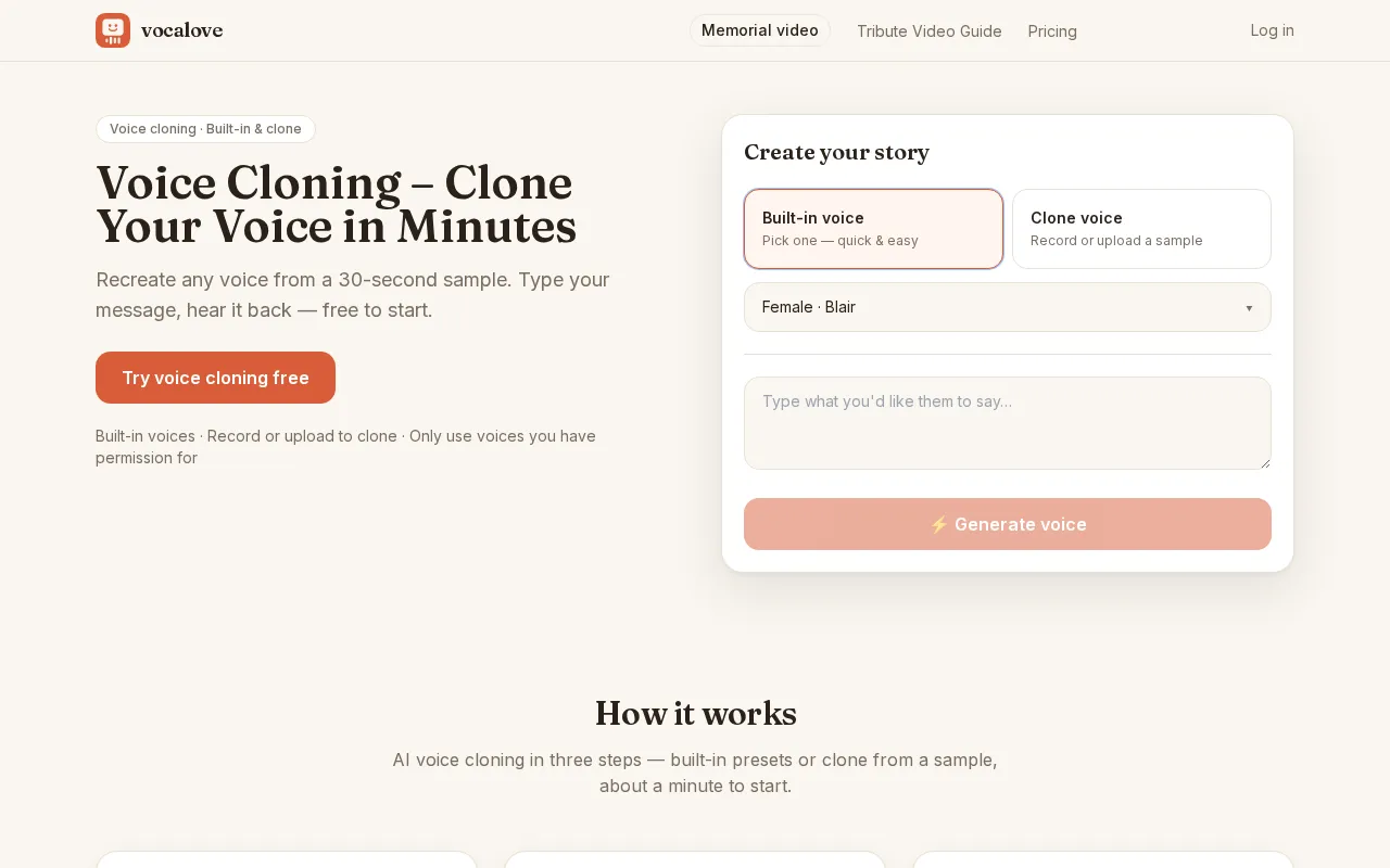 vocalove — preview screenshot