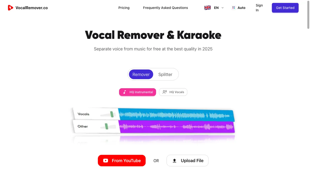VocalRemover.co — preview screenshot