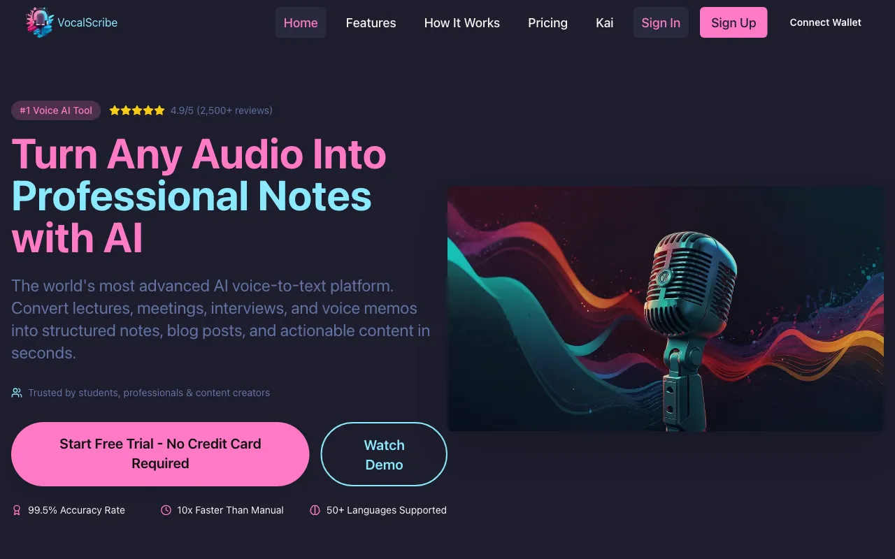 VocalScribe — preview screenshot