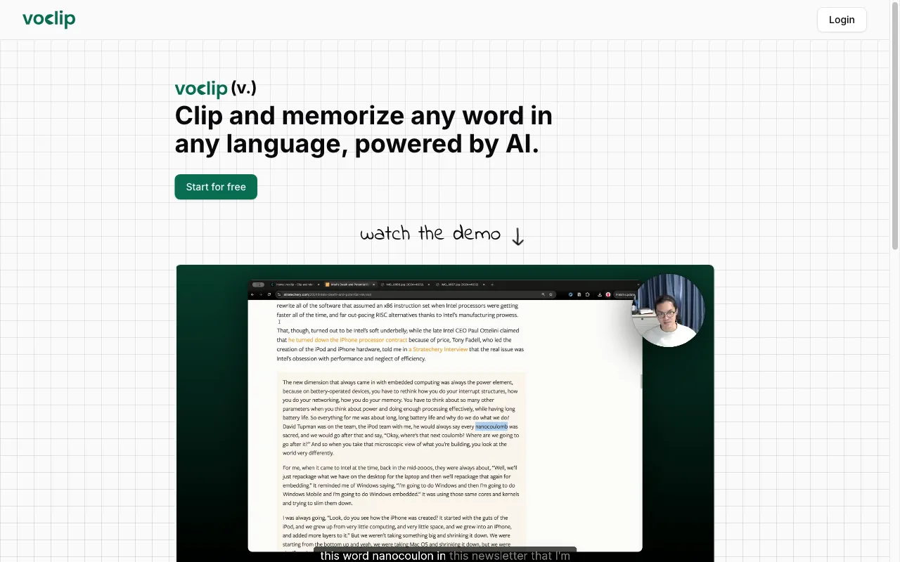 Voclip — preview screenshot