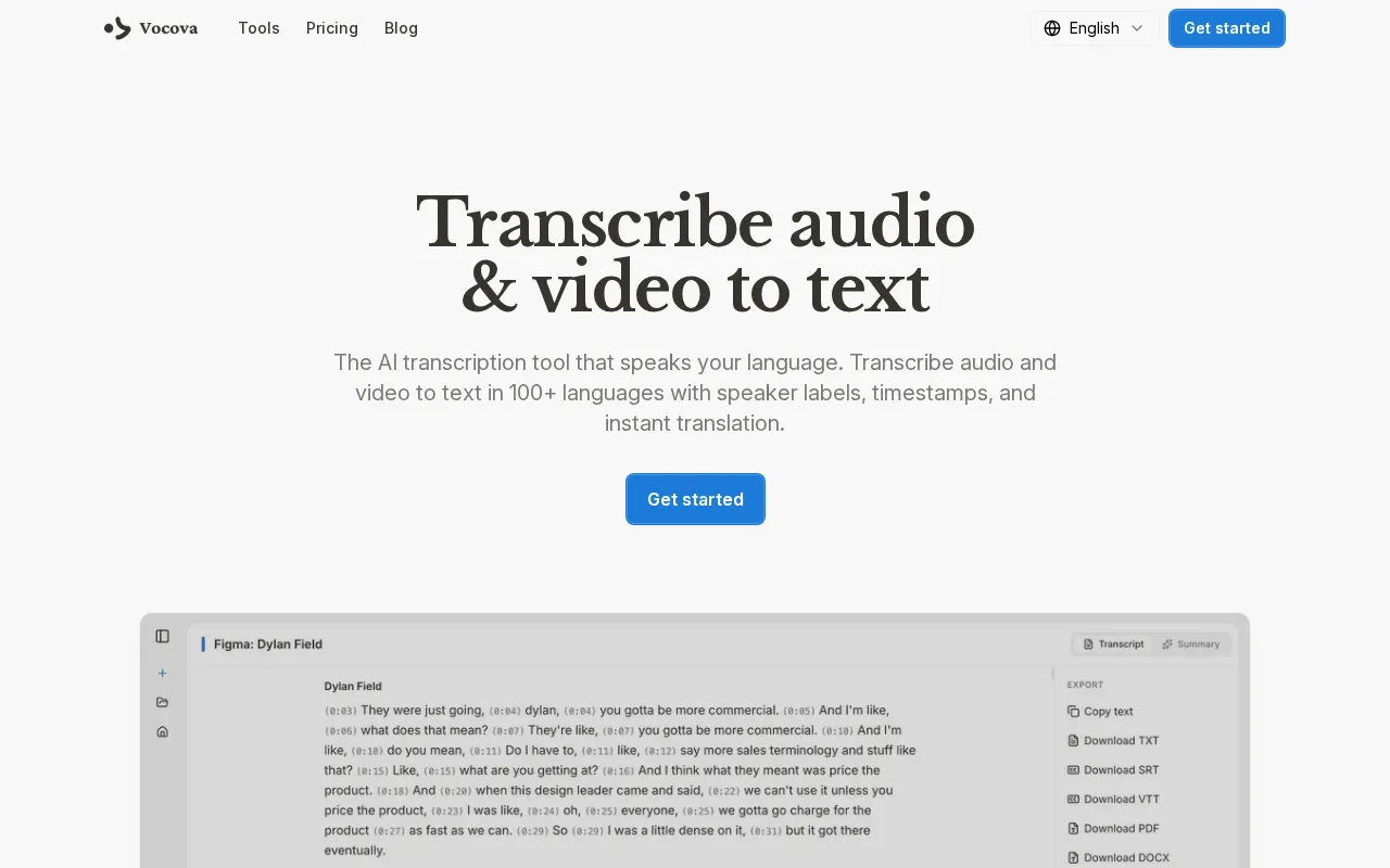Vocova — preview screenshot