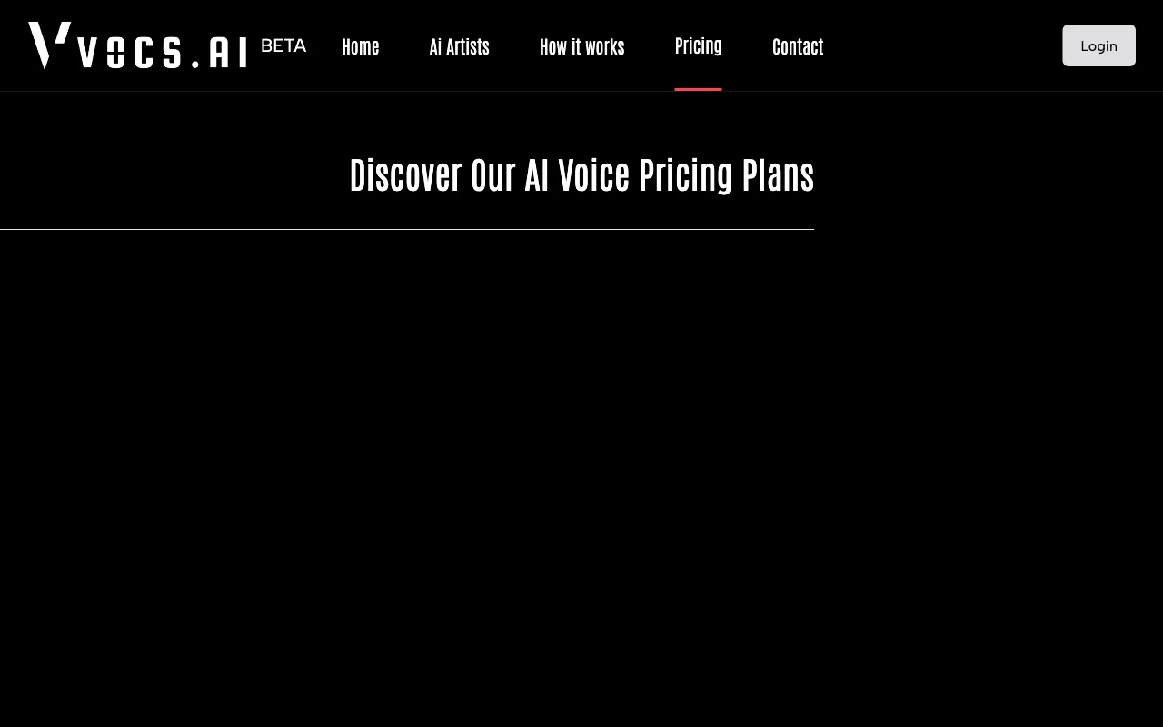 Vocs AI — pricing page