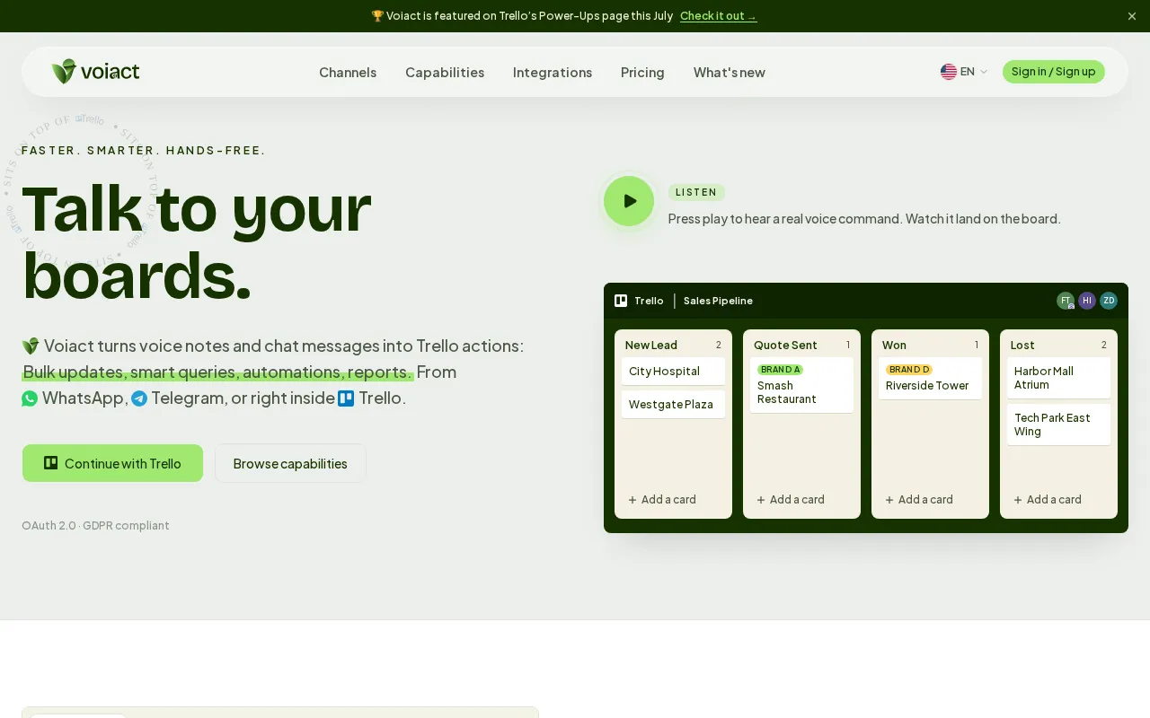 Voiact — preview screenshot