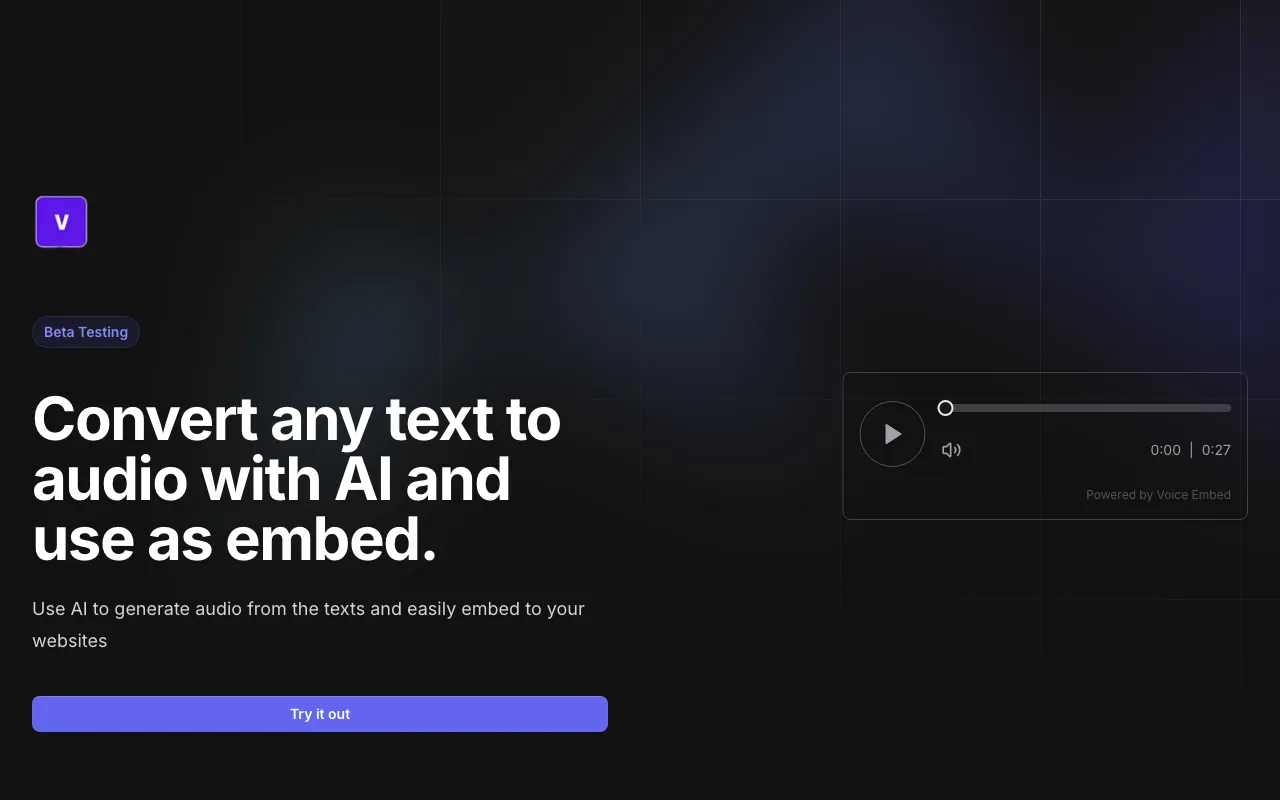Voice Embed — preview screenshot