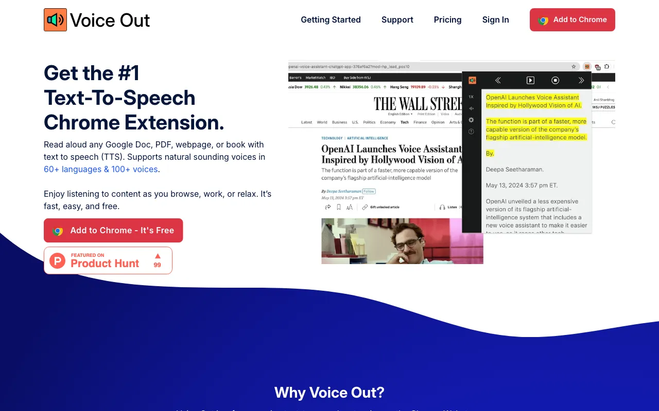 Voice Out — preview screenshot
