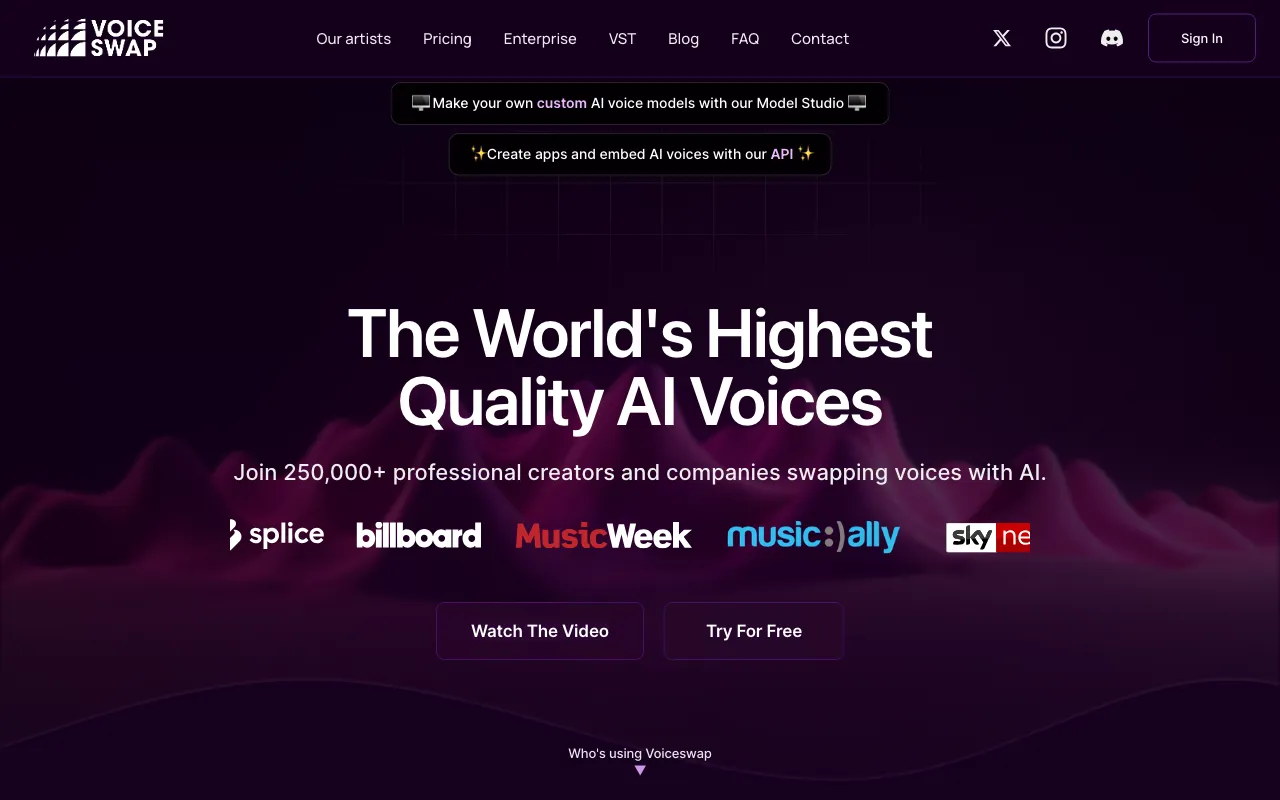 voice-swap.ai — preview screenshot