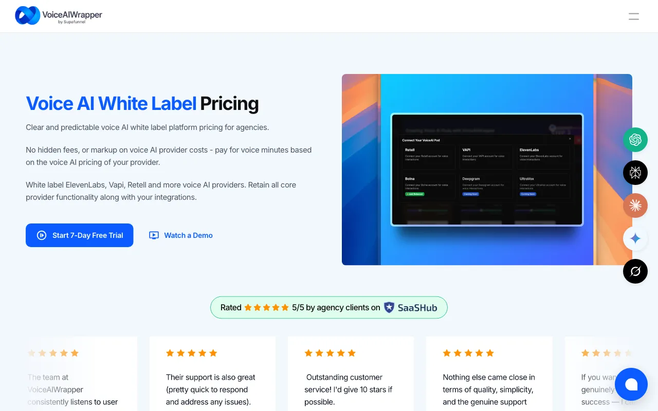 VoiceAIWrapper — pricing page