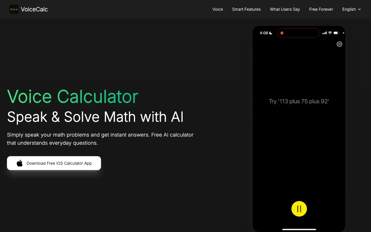 VoiceCalc — preview screenshot