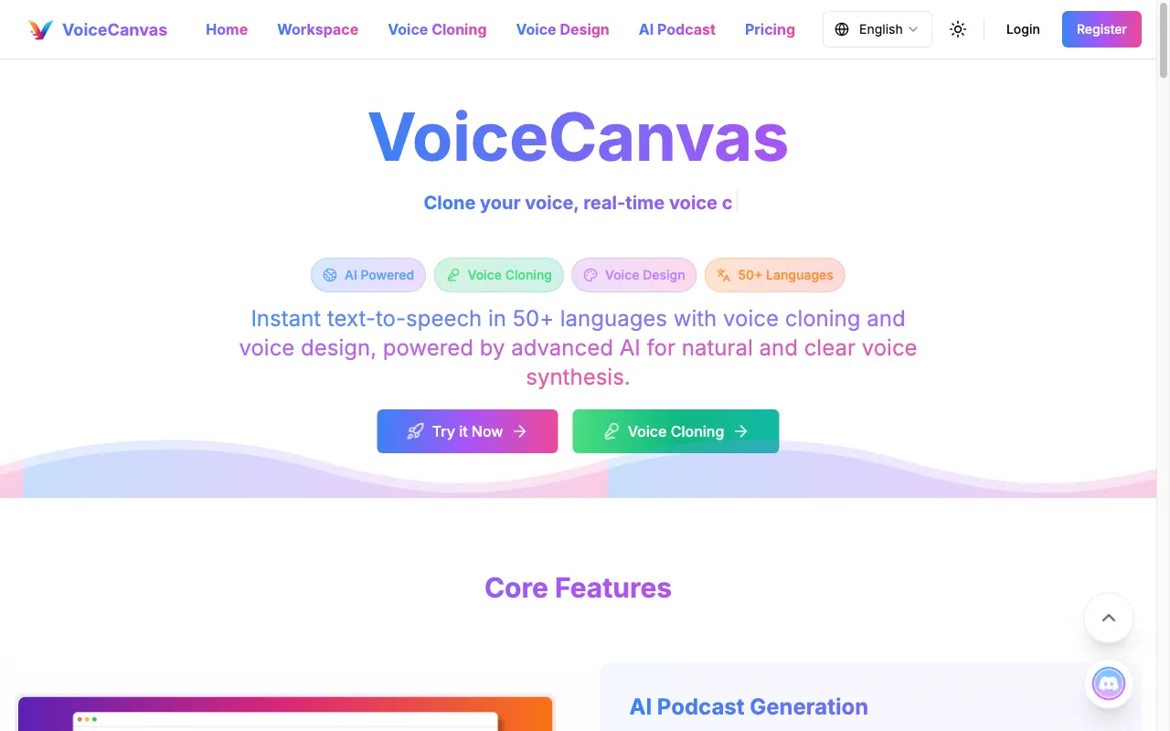 VoiceCanvas — preview screenshot