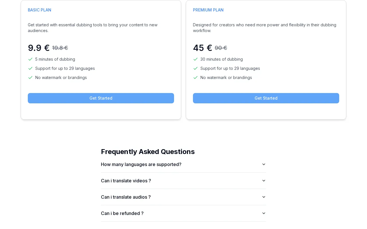 VoiceClone-AI — pricing page