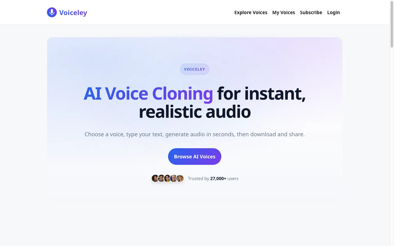 Voiceley — preview screenshot