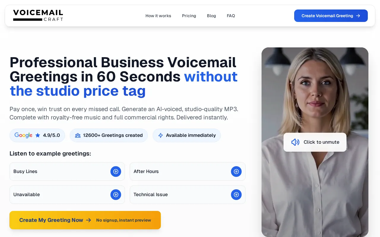 VoiceMailCraft — preview screenshot