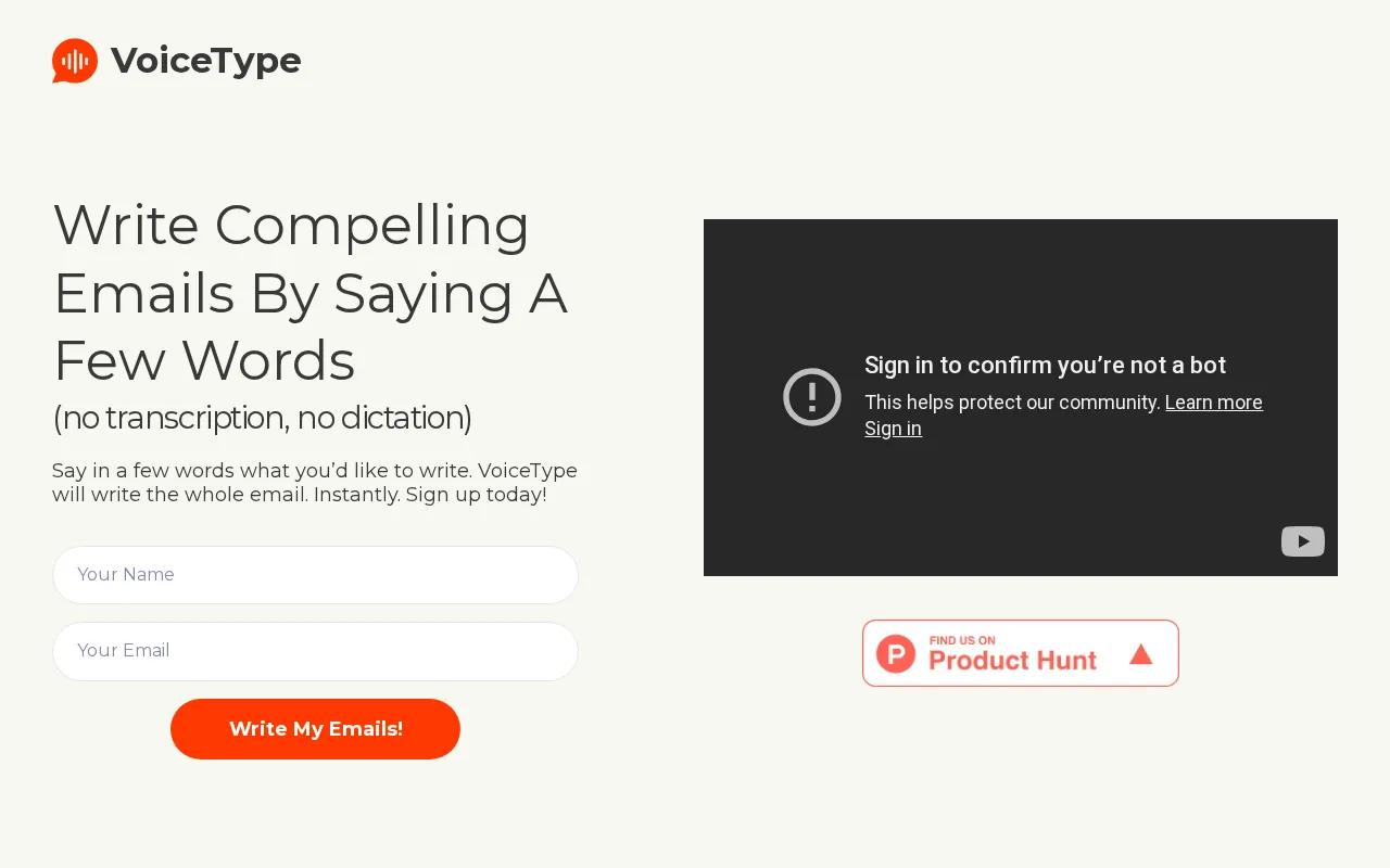 VoiceType — preview screenshot